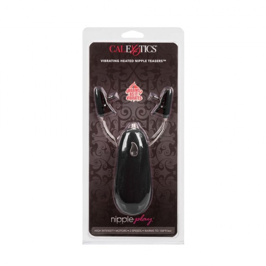 Heated Vibrating Nipple Teasers Black Heated Vibrating Nipple Teasers Black