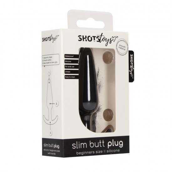 Beginners Size Slim Butt Plug Black Beginners Size Slim Butt Plug Black