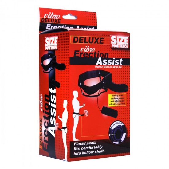 Size Matters Deluxe Vibro Erection Assist Hollow Silicone Strap Size Matters Deluxe Vibro Erection Assist Hollow Silicone Strap