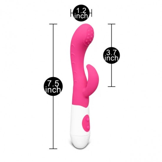 Silicone Dual Motors GSpot Vibrator Pink Silicone Dual Motors GSpot Vibrator Pink
